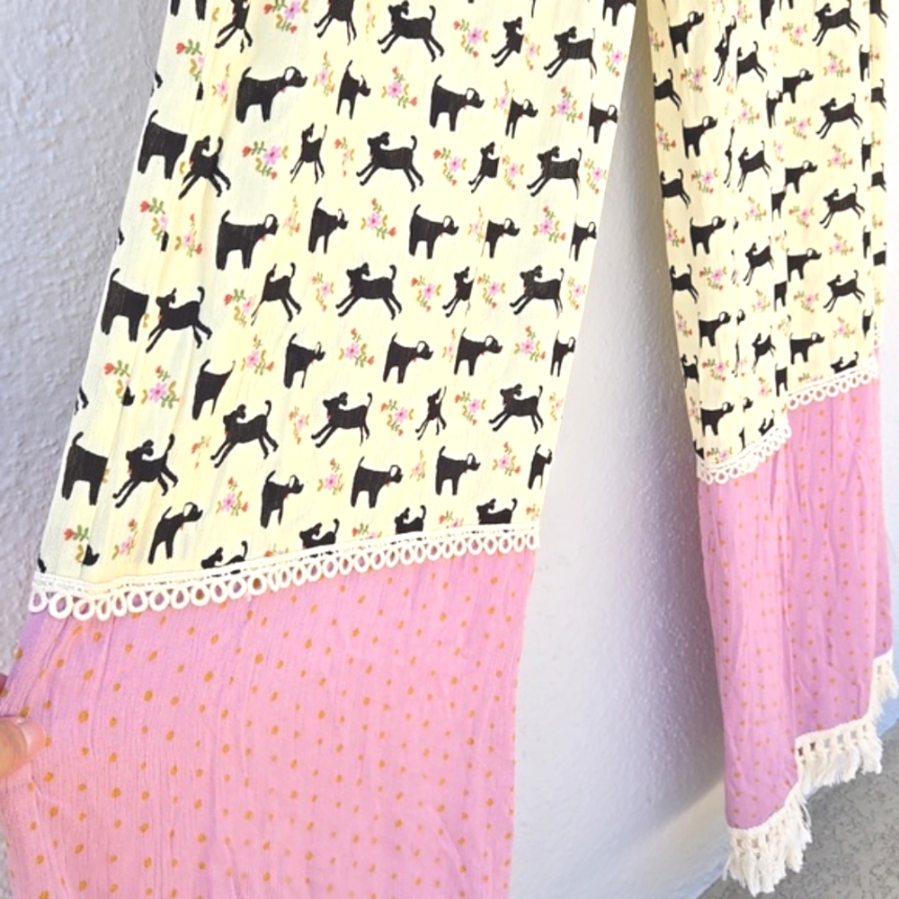 NATURAL LIFE Black and Pink Patterned Pajama Pants - Picture 11 of 14